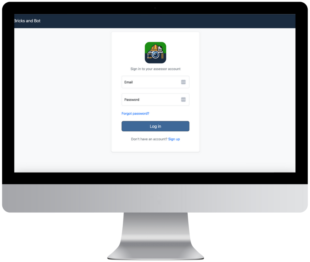 Assessor Portal web interface showing project management, client licensing, and evidence review dashboard